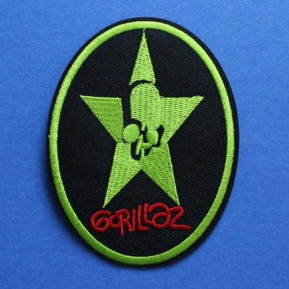 🎨 Gorillaz Iron-On Patch – Green / Red / Black (3” x 4”) - Picture 1 of 5